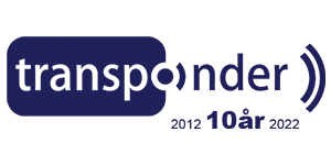 Transponder jubilrumslogo transponder 10 år 2012 - 2022 